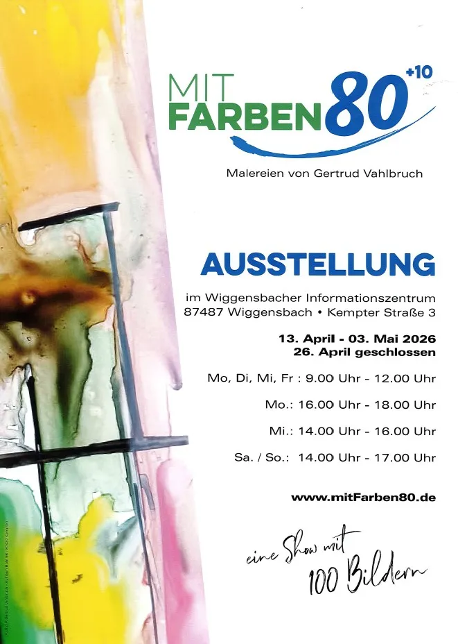 Ausstellung Mit Farben  im WIZ Wiggensbach