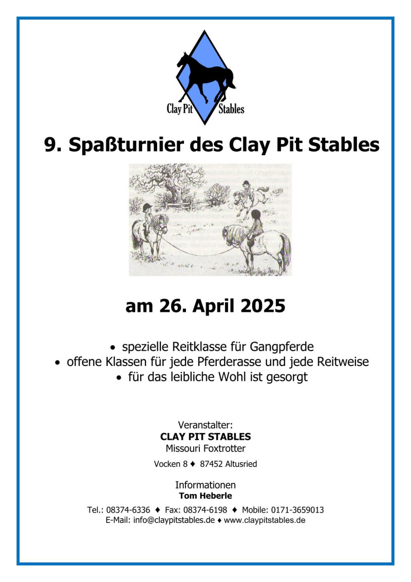 Spaßturnier des Clay Pit Stables in Altusried