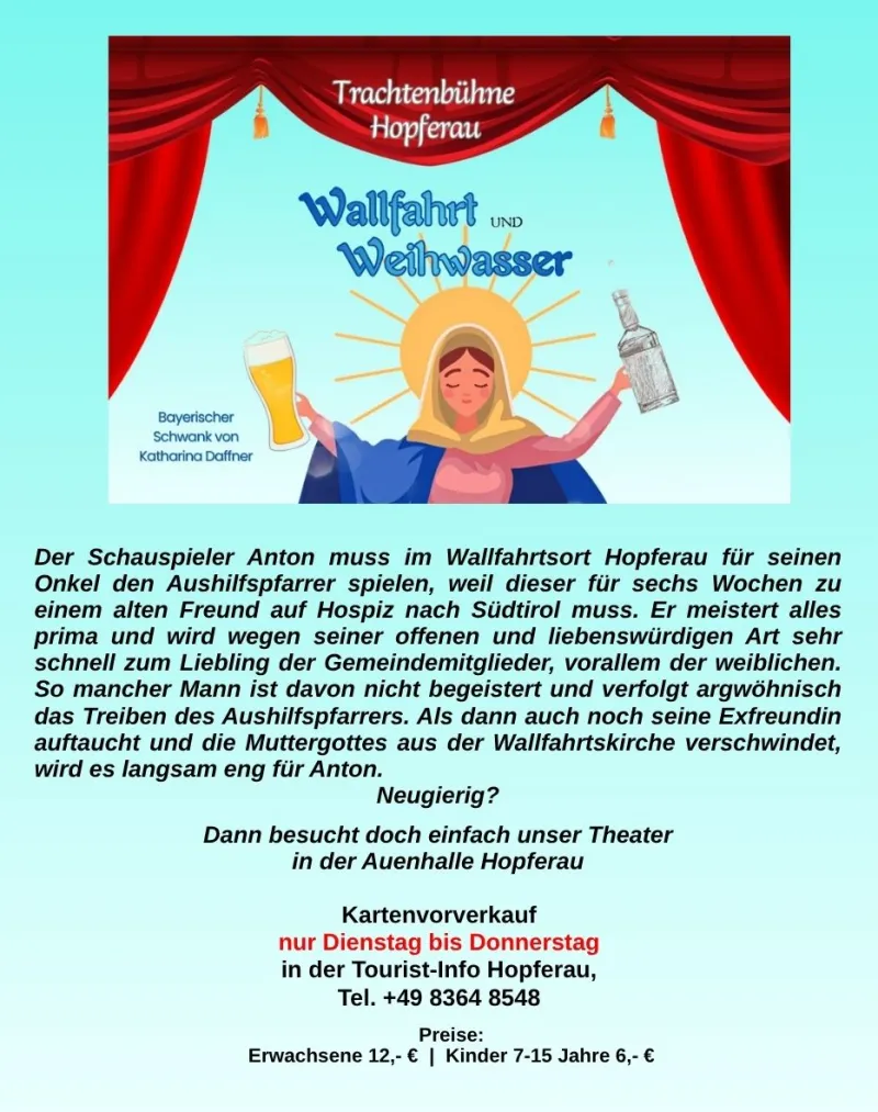 Wallfahrt und Weihwasser in der Auenhalle Hopferau
