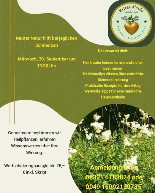Kräuterkurs zur Schmerzlinderung in Sonthofen