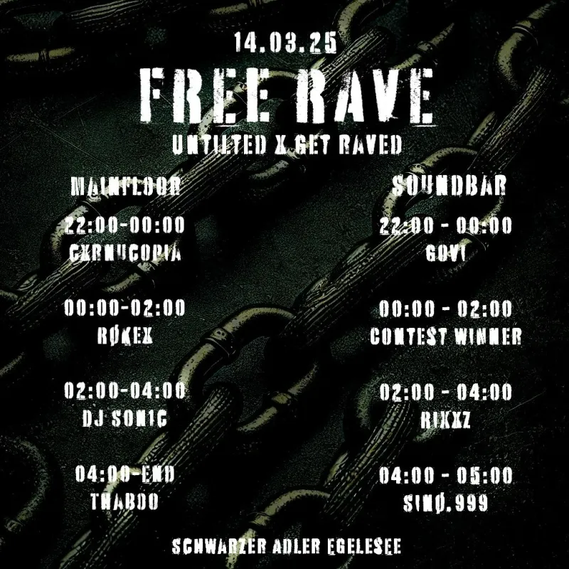 Free Rave im Schwarzen Adler in Egelsee