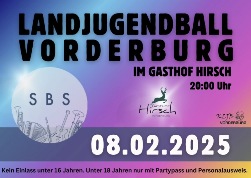 Landjugendball im Gasthof Hirsch Vorderburg