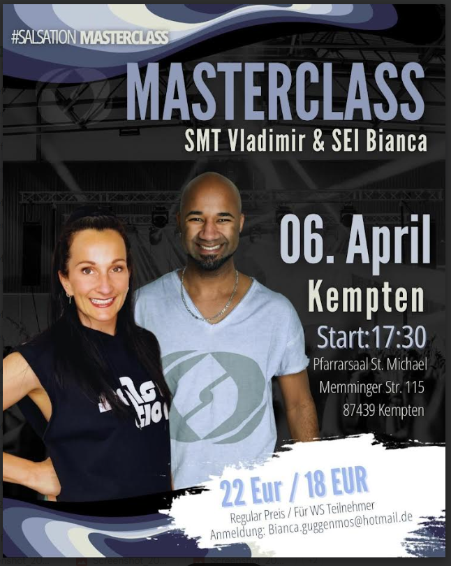 Salsation Masterclass mit SMT Vladimir & SEI Bianca in Kempten