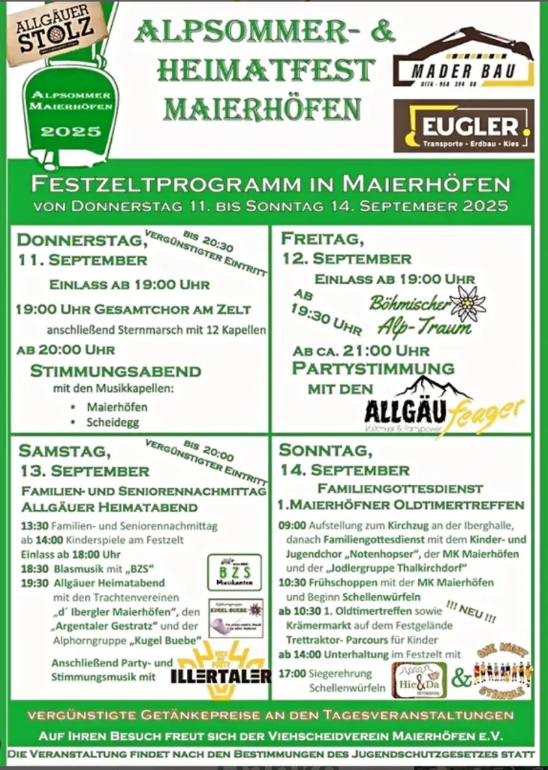 Alpsommer- & Heimatfest in Maierhöfen