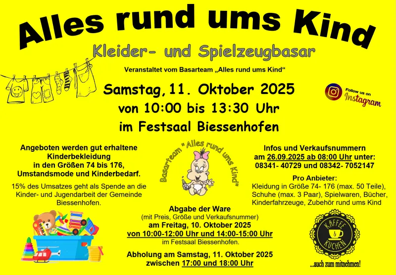 Kleider- und Spielzeugbasar in Biessenhofen