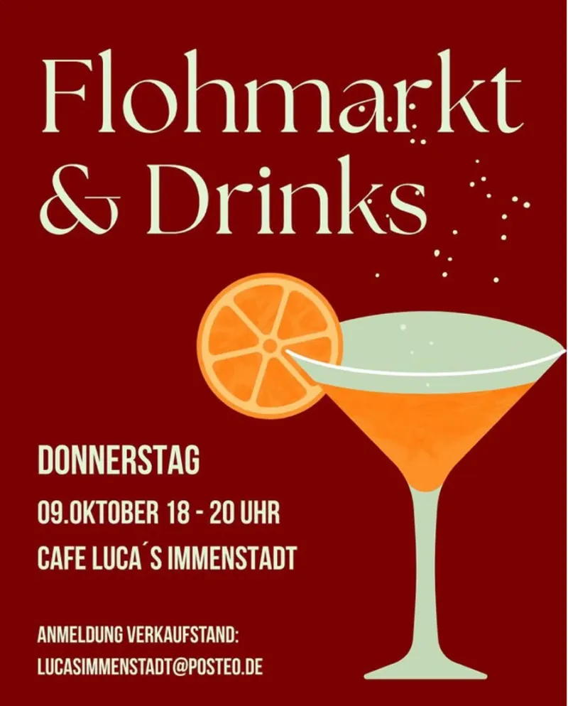 Flohmarkt & Drinks im Café Luca´s in Immenstadt