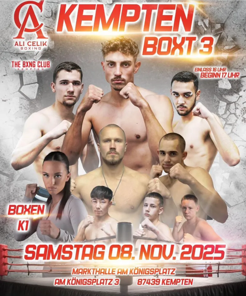 Kempten Boxt: Kampfsport-Spektakel in der Markthalle