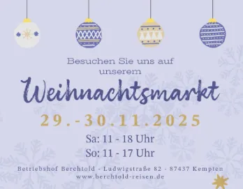 Weihnachtsmarkt der Fa. Berchtold in Kempten