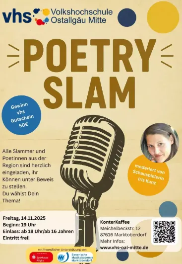 Poetry Slam im Konter Kaffee in Marktoberdorf
