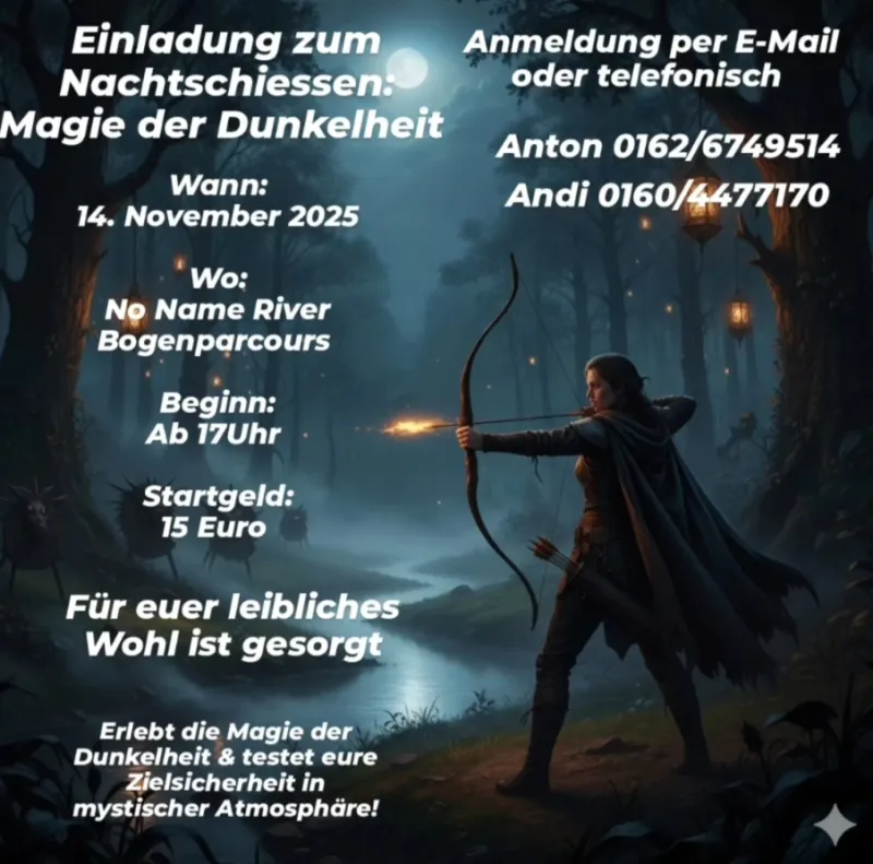 Nachtschießen am No Name River Bogenparcours