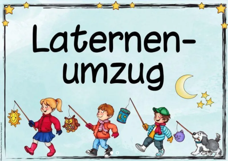 St. Martinsumzug am Sportplatz Nesselwang