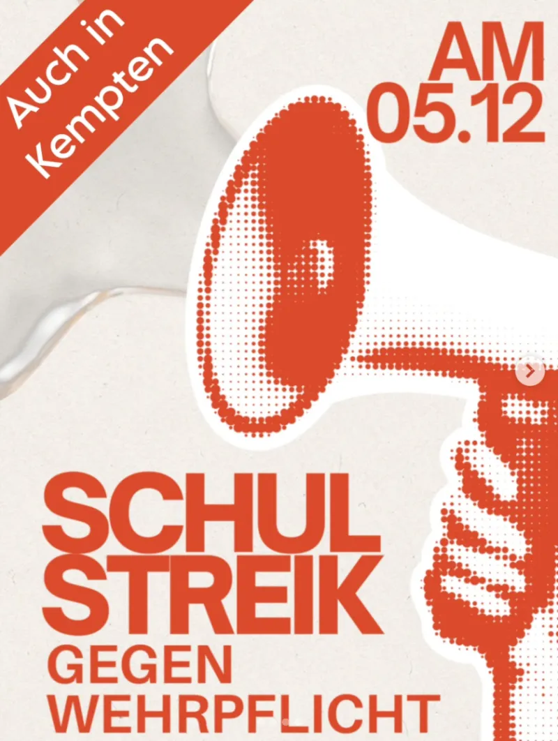 Schulstreik gegen Wehrpflicht in Kempten