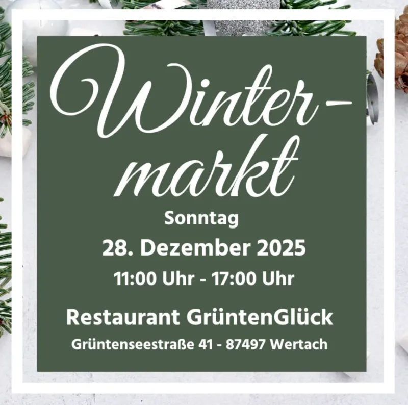 Wintermarkt beim Restaurant GrüntenGlück in Wertach