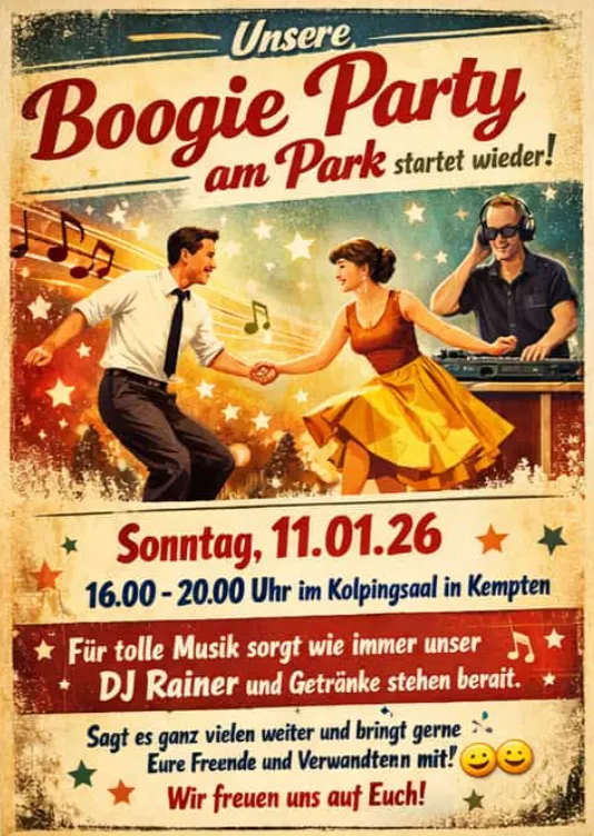Boogie Party im Kolpingsaal Kempten
