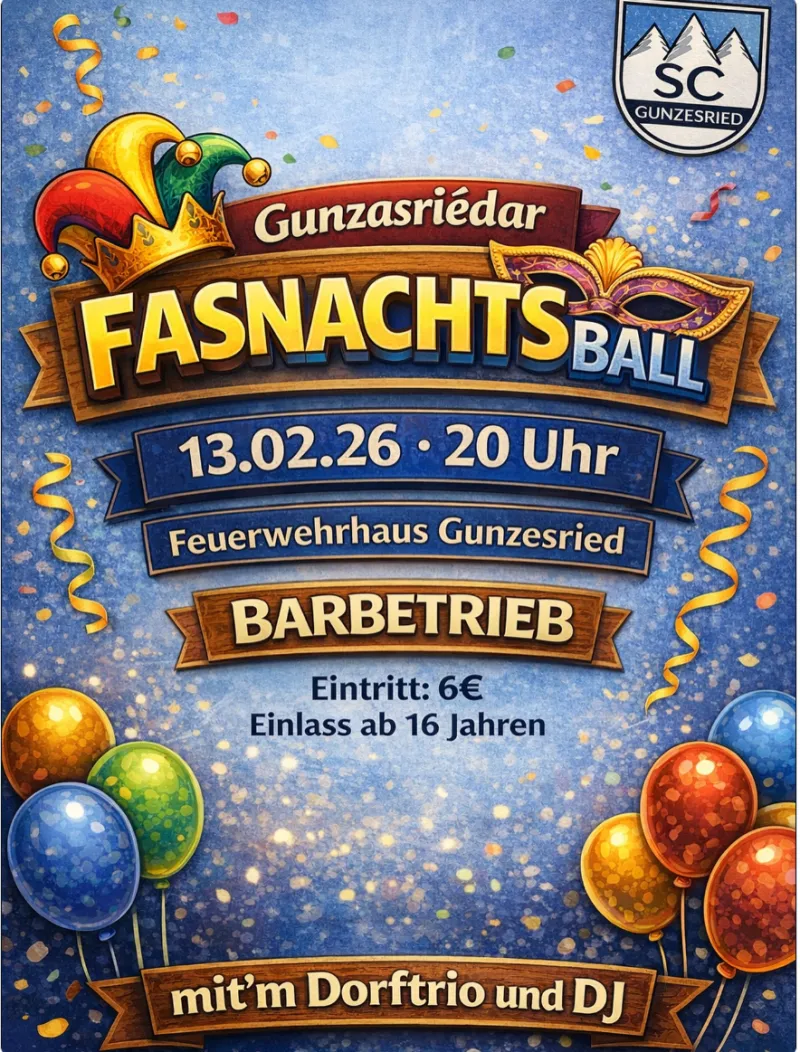Gunzesrieder Fasnachtsball im Feuerwehrhaus