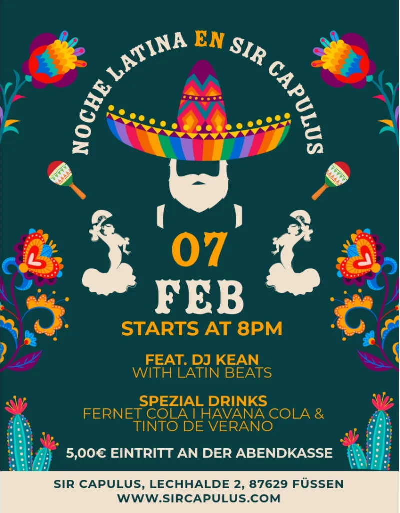 Noche Latina im Sir Capulus in Füssen