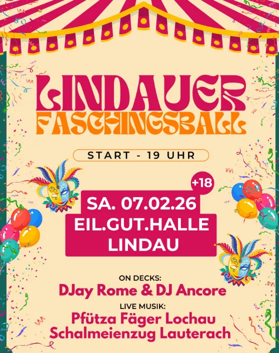 Faschingsball in der Eilguthalle Lindau