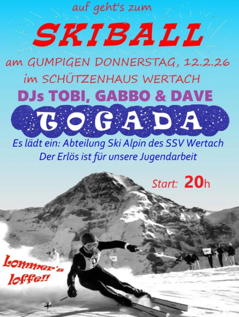 Skiball im Schützenhaus Wertach