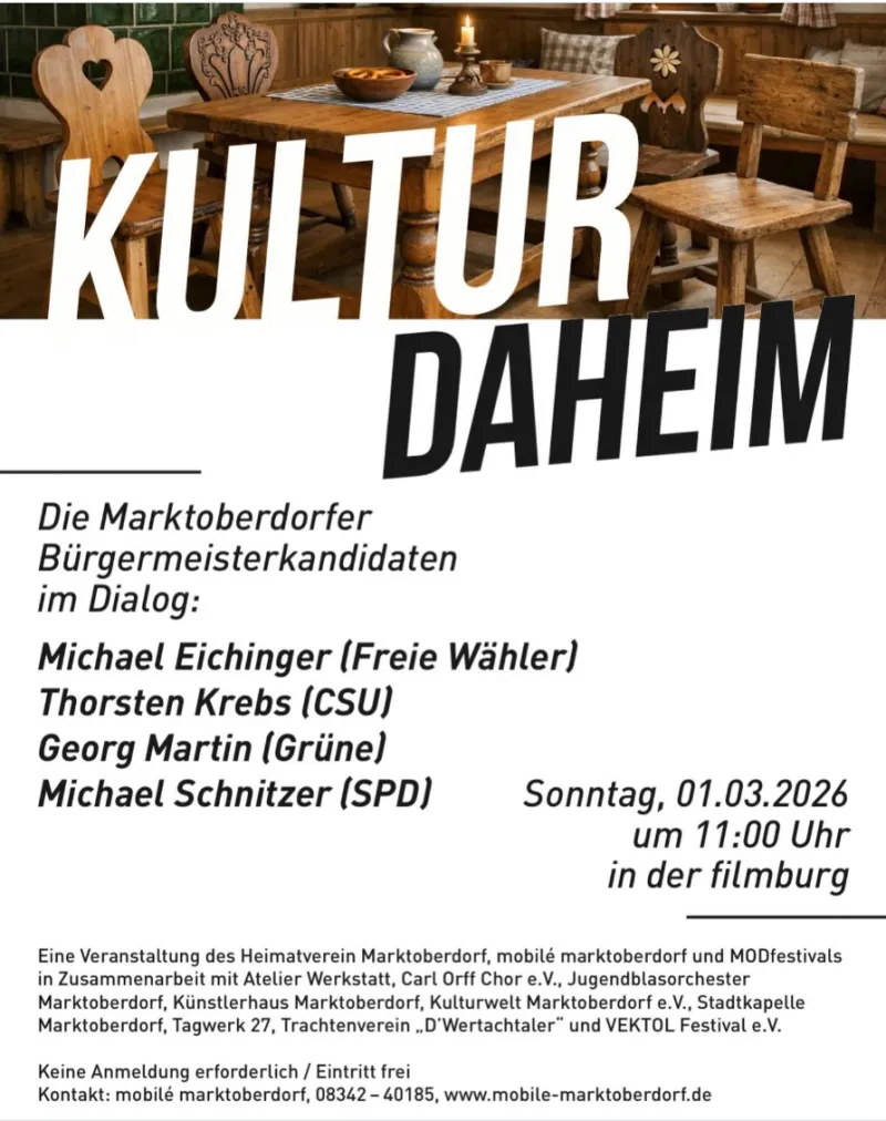 Kultur daheim in der filmburg Marktoberdorf