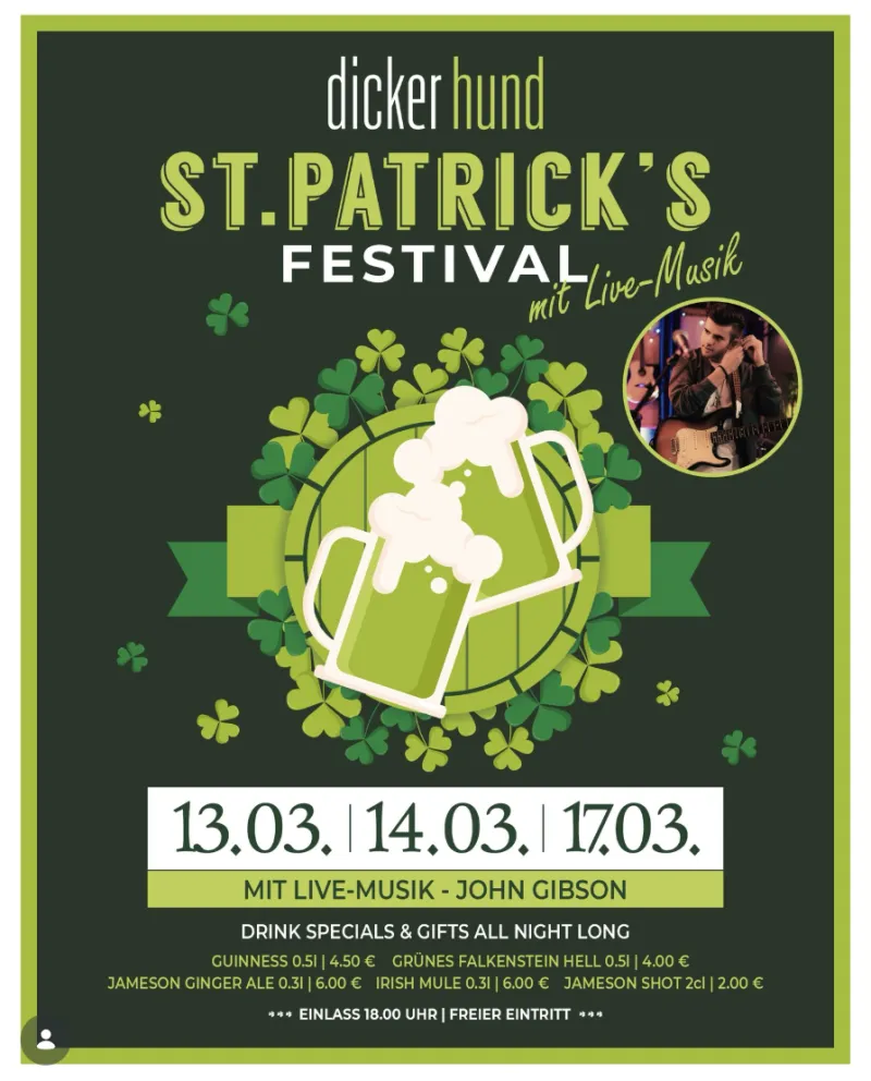 St. Patrick’s Festival im dicker hund Kaufbeuren