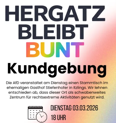 Kundgebung Hergatz bleibt bunt