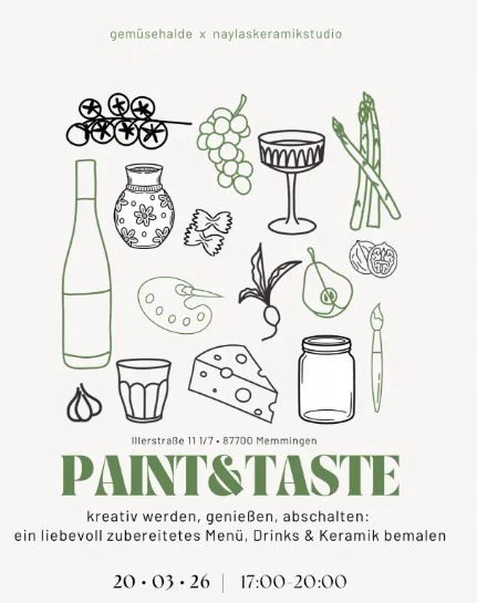 Paint & Taste in der Gemüsehalde Memmingen