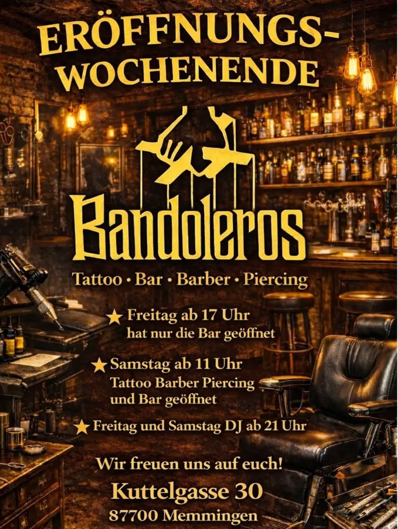 Eröffnungswochenende bei Bandoleros in Memmingen