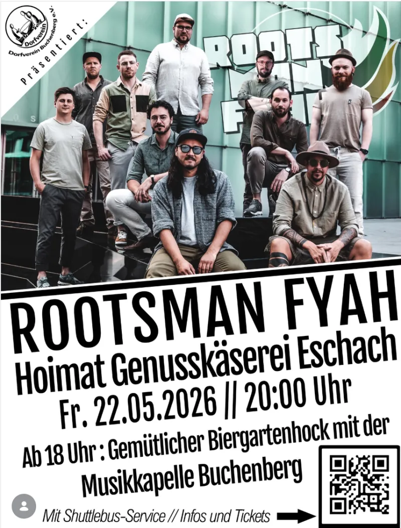 Rootsman Fyah in der Hoimat Genusskäserei Eschach