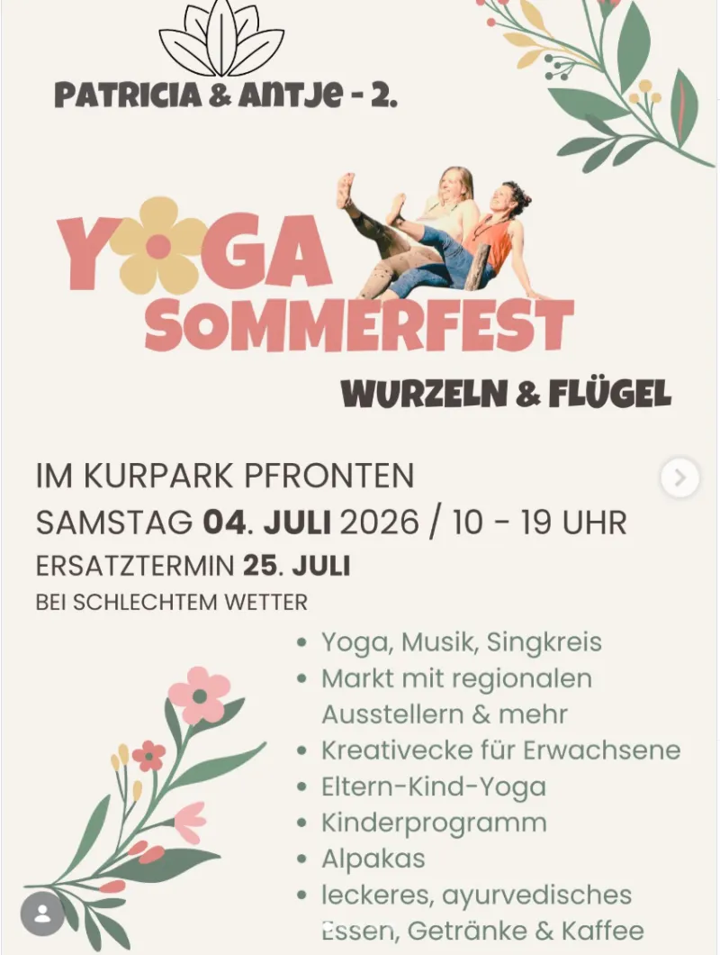 Yoga Sommerfest im Kurpark Pfronten