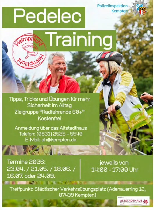 Pedelec-Training am Verkehrsübungsplatz Kempten