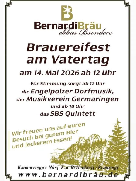 Brauereifest bei Bernardi Bräu in Rettenberg