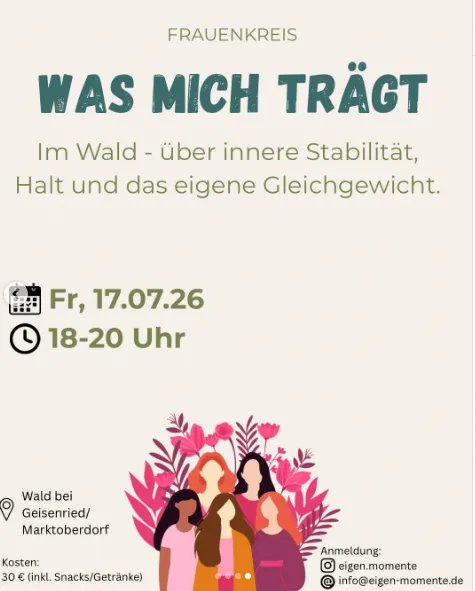 Frauenkreis im Wald bei Geisenried