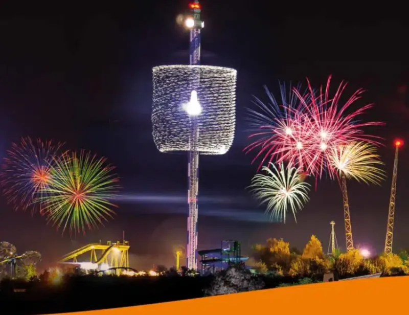 Skyline Park bei Nacht in Rammingen