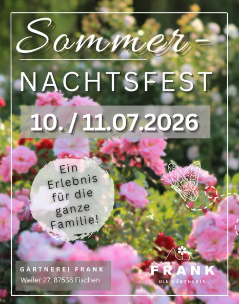 Sommer-Nachtsfest in der Gärtnerei Frank