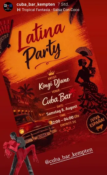 Latina Party in der Cuba Bar Kempten