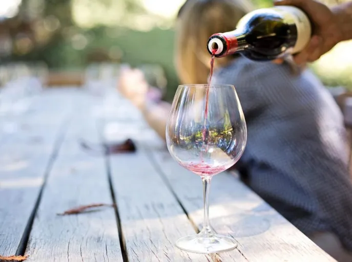 Burgberger Weinfest auf dem Dorfplatz