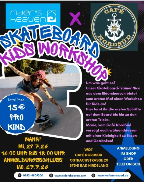 Skateboard-Kids-Workshop in Bad Hindelang