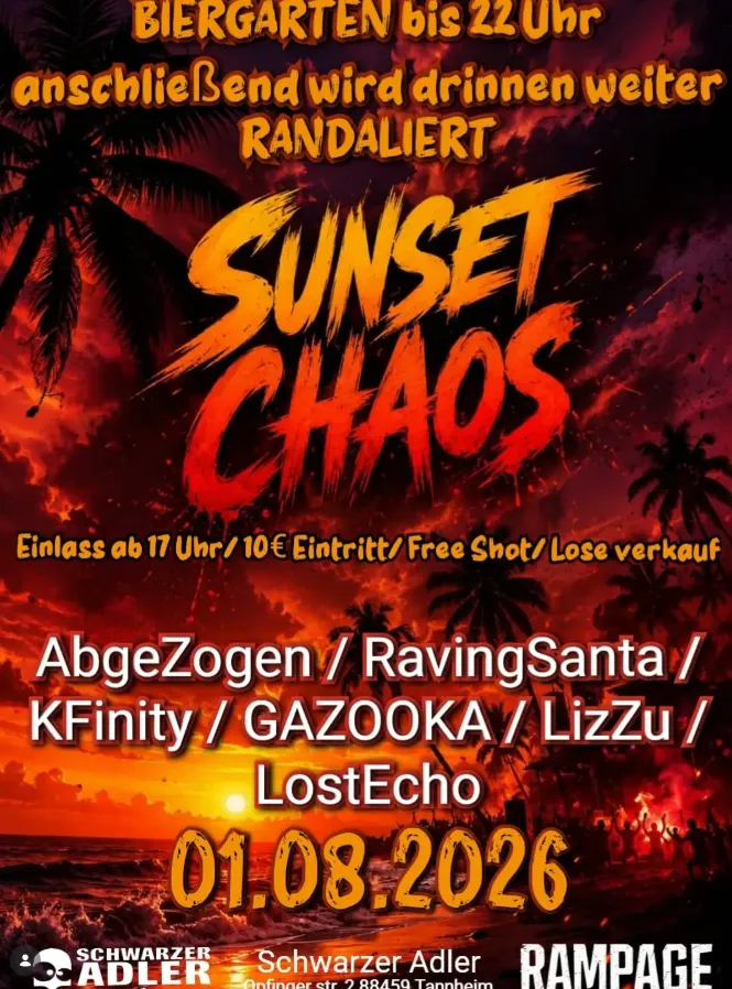SUNSET CHAOS im Schwarzen Adler Egelsee