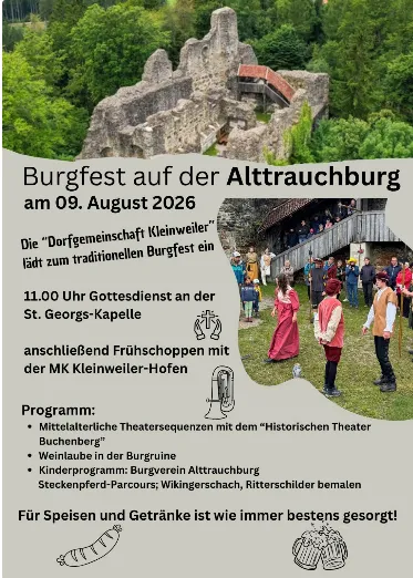 Burgfest auf der Alttrauchburg in Kleinweiler