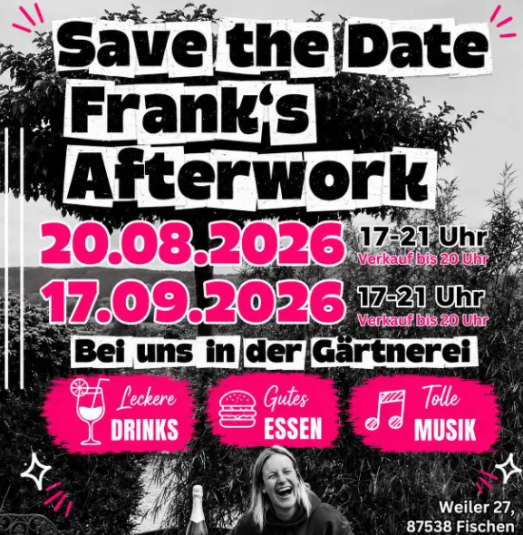 Frank’s Afterwork in der Gärtnerei in Fischen