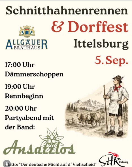Schnitthahnenrennen & Dorffest in Ittelsburg