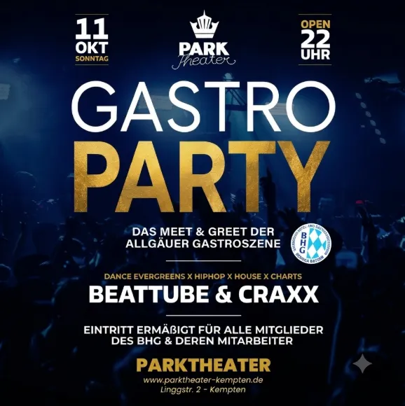 GASTROPARTY im Parktheater Kempten