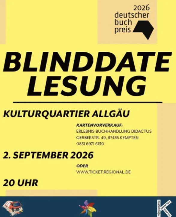 Blinddate-Lesung im Kulturquartier Allgäu
