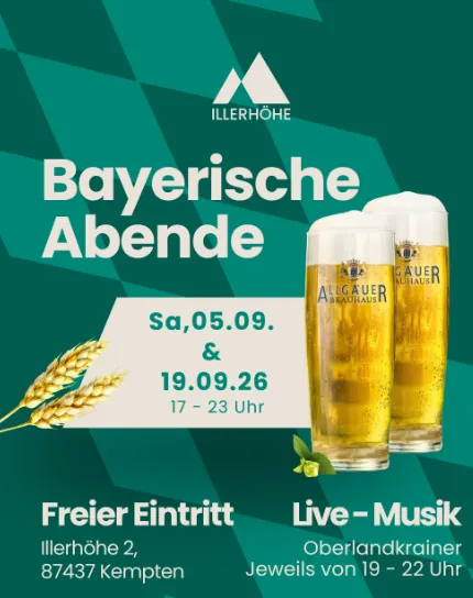 Bayerische Abende im Restaurant Illerhöhe Kempten