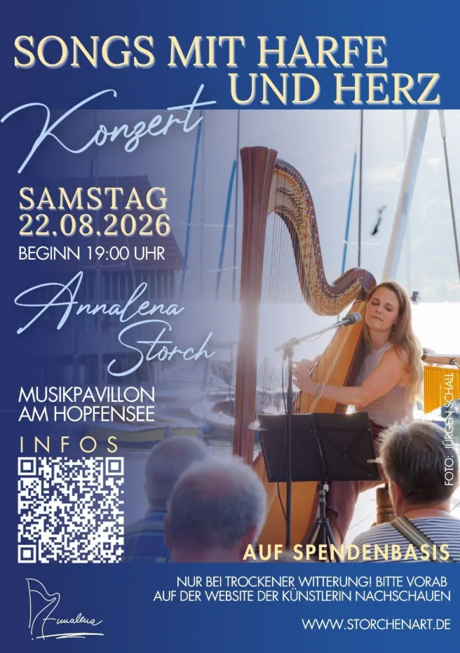 Songs mit Harfe und Herz am Hopfensee