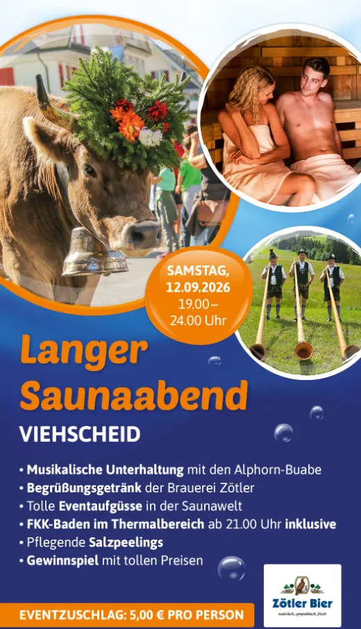 Langer Saunaabend "Viehscheid" in Sonthofen