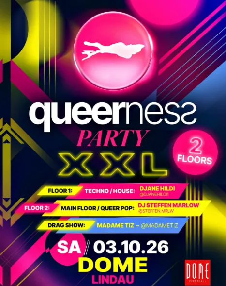 Queerness Party XXL im Club Dome Lindau