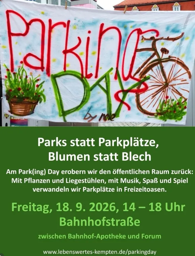 Park(ing) Day in der Bahnhofstraße Kempten