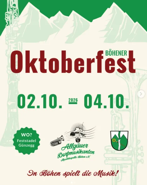 Oktoberfest im Feststadel in Böhen