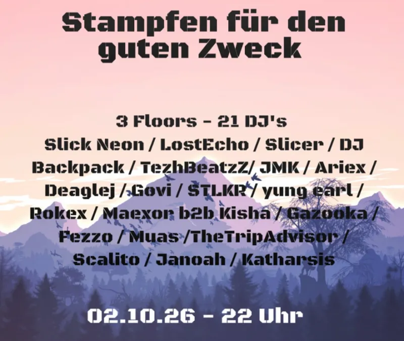 Stampfen für den guten Zweck im Schwarzen Adler